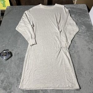 Isabel Marant Ruched Side Sweater Dress in Beige Size 40 / US 8 City Designer